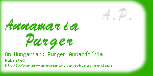 annamaria purger business card